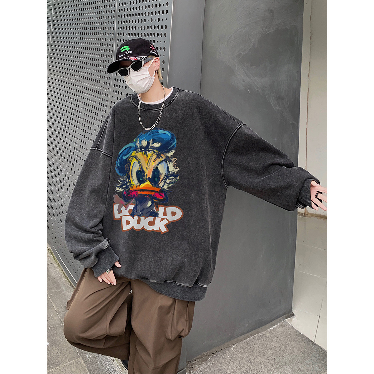 直播品质!秋冬重磅水洗做旧圆领卫衣XZ203-SW621-P58..,男装卫衣,星座203