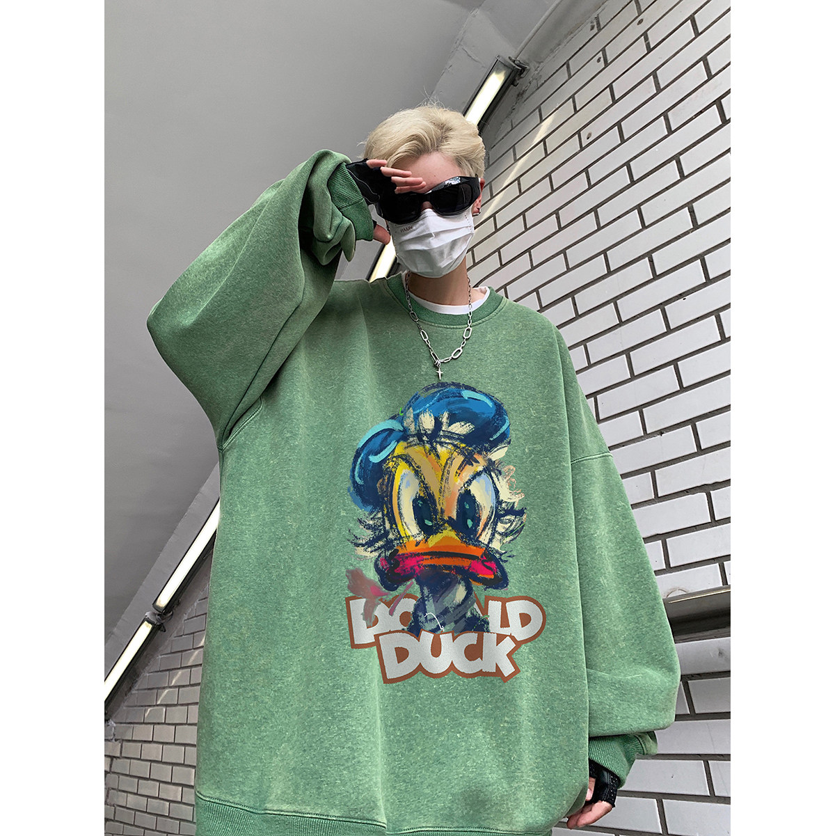 直播品质!秋冬重磅水洗做旧圆领卫衣XZ203-SW621-P58.,男装卫衣,星座203