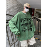 直播品质!新品秋冬重磅水洗做旧圆领卫衣XZ203-W610-P58.，男装卫衣，星座203