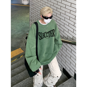直播品质! 秋冬重磅水洗做旧圆领卫衣 XZ203-SW642-P58.图片