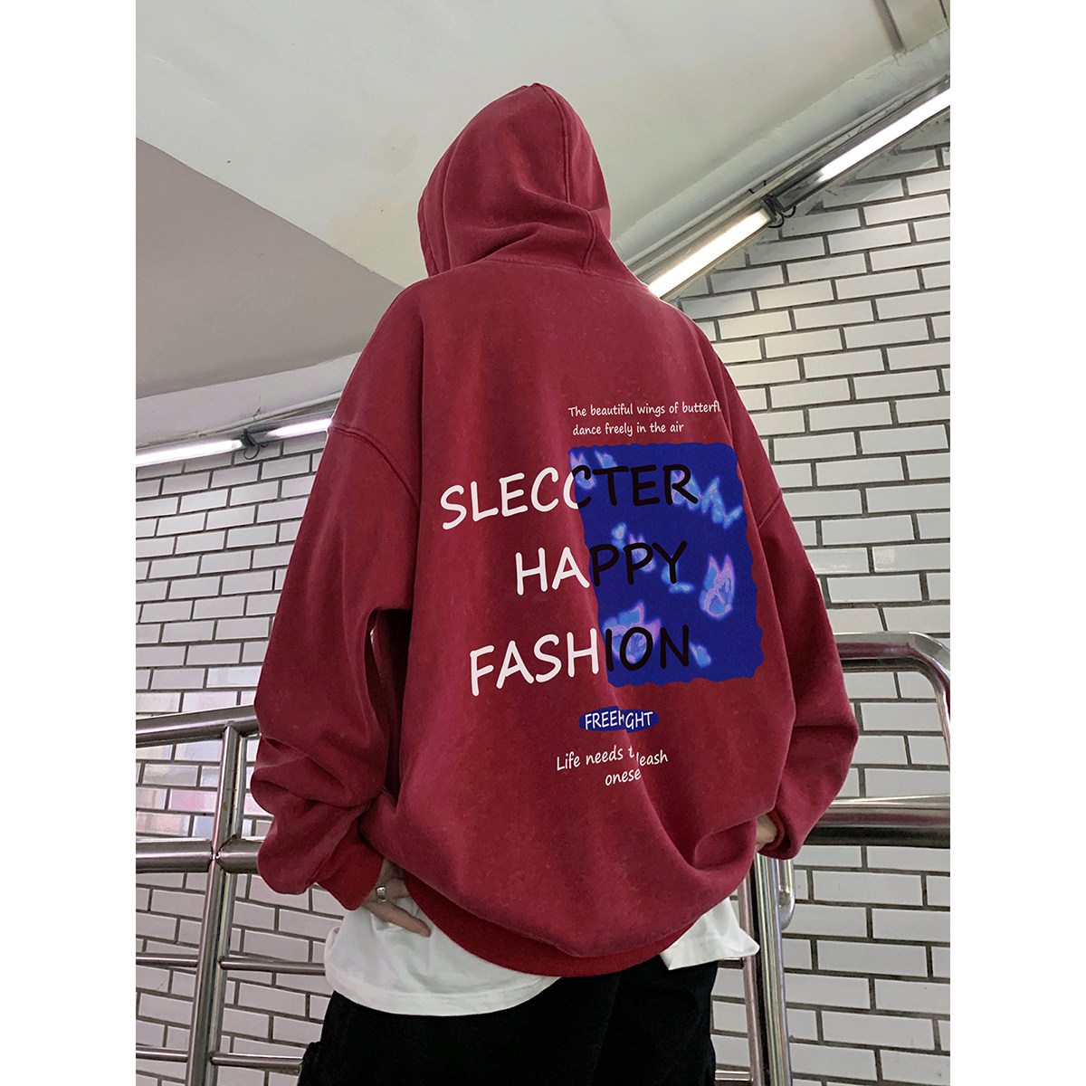 直播品质!23秋冬重磅水洗做旧连帽卫衣XZ203-W614-P68.,男装卫衣,星座203