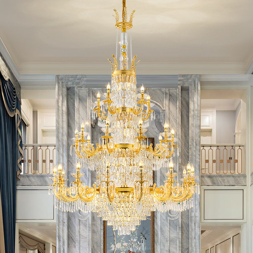 奢华别墅欧式复式楼水晶大吊灯