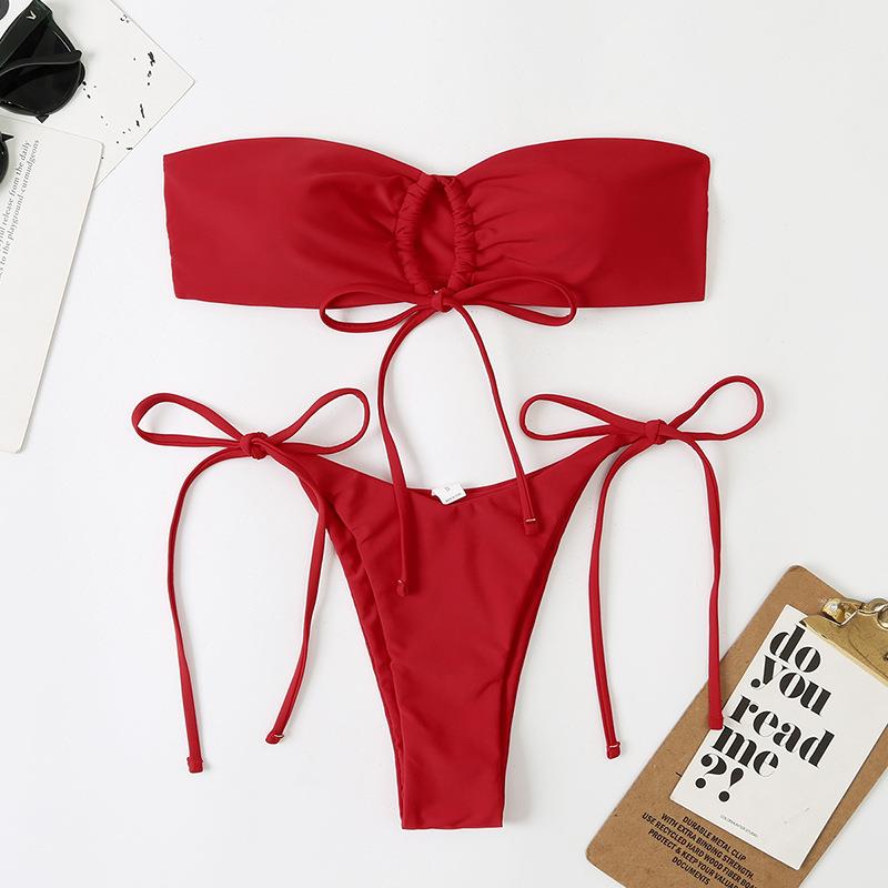 swimsuit swimsuit beach double-sided split sexy womens top