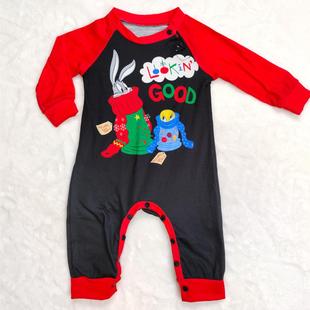 Cute Set Colorblock Christmas Pattern Pajamas Holiday Red