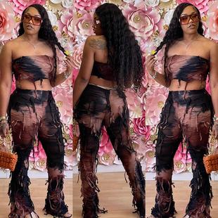 suit art slim fashion chest trousers Womens sexy cloth wrap