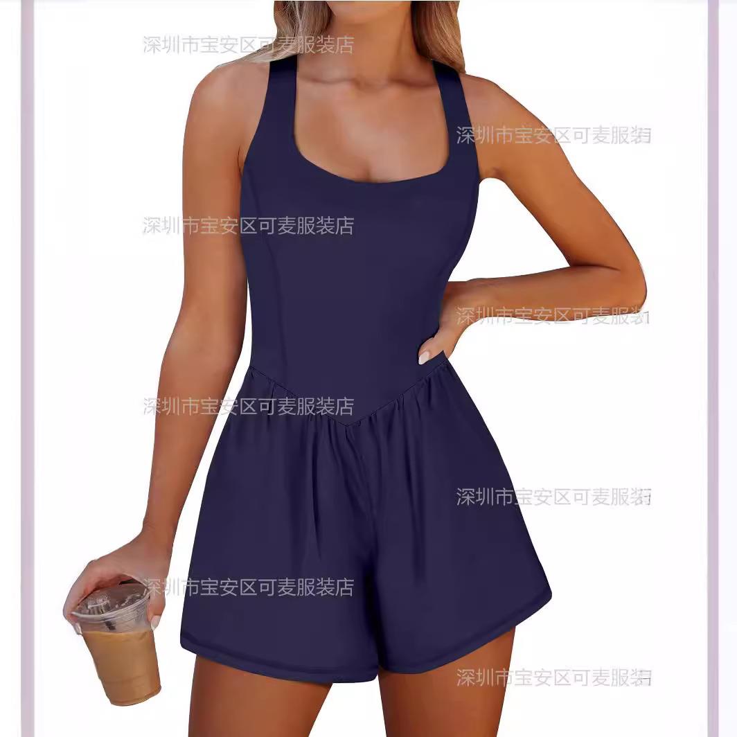 bra sexy and sleeveless athletic workout built-in shorts