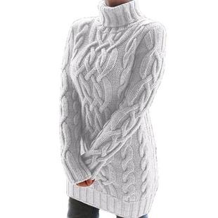 lapel knitted two threaded thick sweater Womens dress