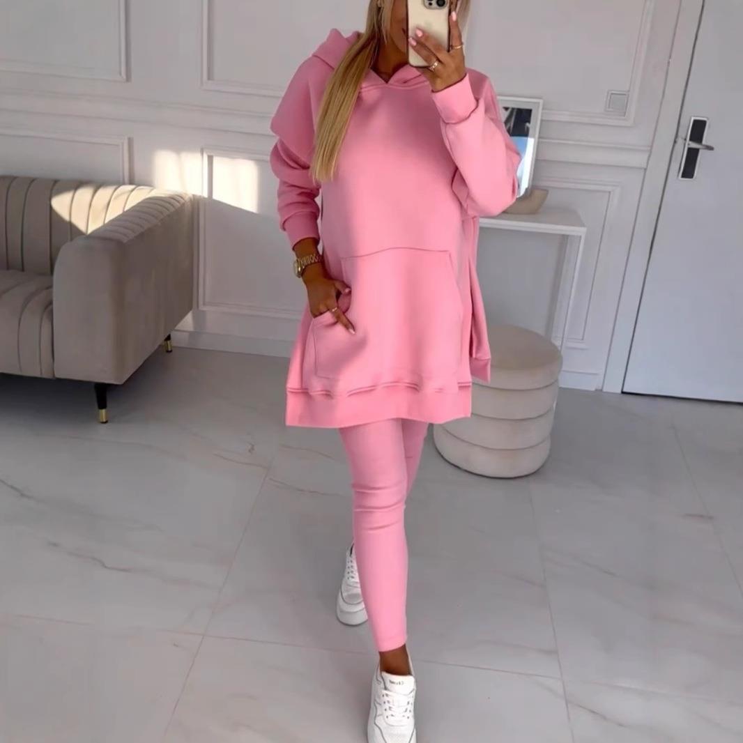 thickened sports casual sweatshirt leggings suit hooded