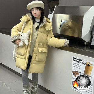 女童羽绒服冬装2025新款洋气儿童高充绒量白鸭绒中大童加厚中长款
