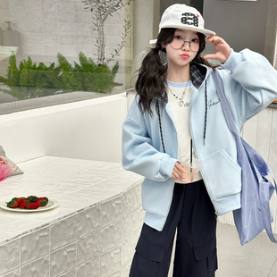 女童超好看韩系外套春秋款2026新款女大童韩版休闲儿童春装棒球服