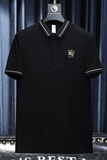 欧货高品质丝光棉2023夏季新款男士短袖POLO衫617-P75白沙发，男装Polo衫，钱塘6009(原3017)