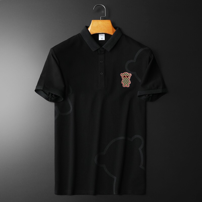 欧货高品质珠地棉2023夏季新款男士短袖POLO衫23808-P70灰平铺,男装Polo衫,钱塘6009(原3017)