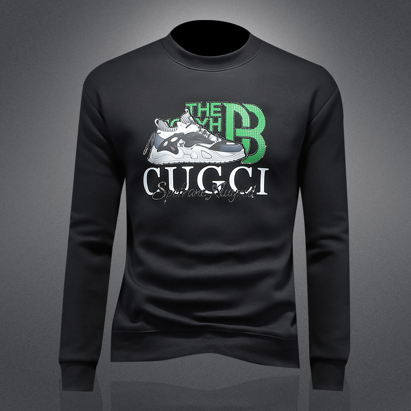 2025镂空四季款纯棉男士圆领潮流刺绣时尚卫衣QT6009-9917-P125，男装卫衣，钱塘6009(原3017)