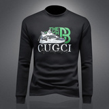 2025镂空四季款纯棉男士圆领潮流刺绣时尚卫衣QT6009-9917-P125，男装卫衣，钱塘6009(原3017)