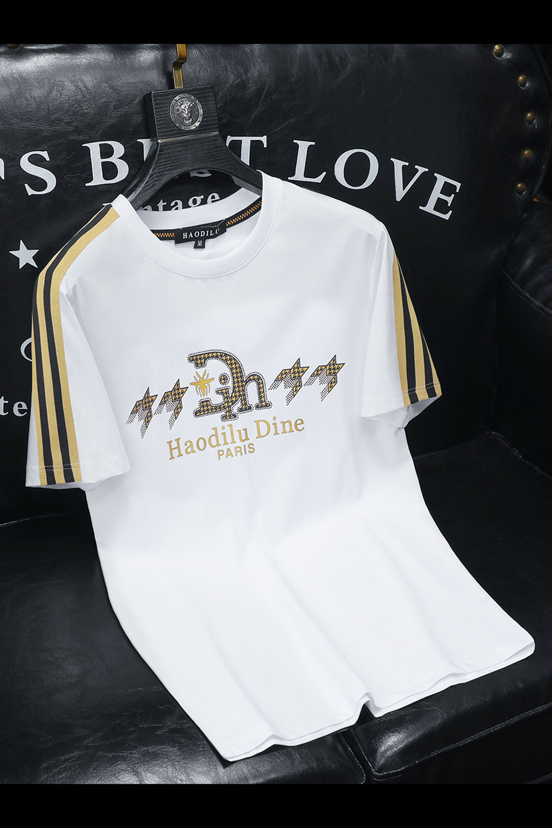 2024夏装新款丝光棉男士短袖t恤百搭高品质欧货8851-P75沙发白,男装T恤,钱塘6009(原3017)