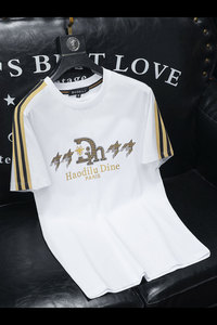 2024夏装新款丝光棉男士短袖t恤百搭高品质欧货 8851-P75沙发白图片