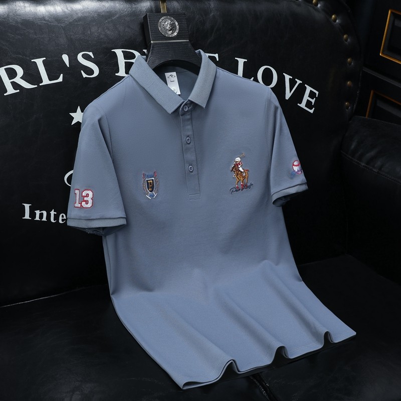 欧货高品质珠地棉2023夏季新款男短袖POLO衫998803-P75黑沙发,男装Polo衫,钱塘6009(原3017)