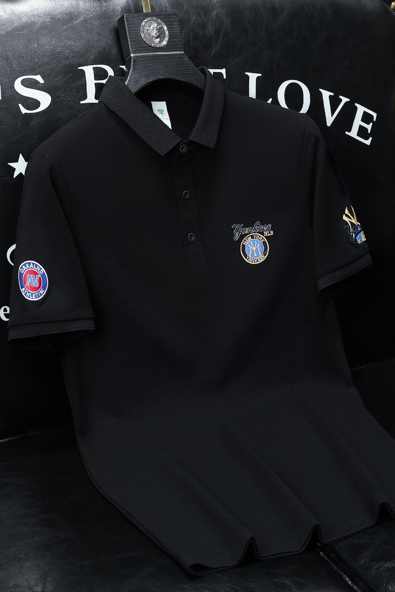 欧货高品质珠地棉2023夏季新款男士短袖POLO衫9916-P75黑沙发,男装Polo衫,钱塘6009(原3017)