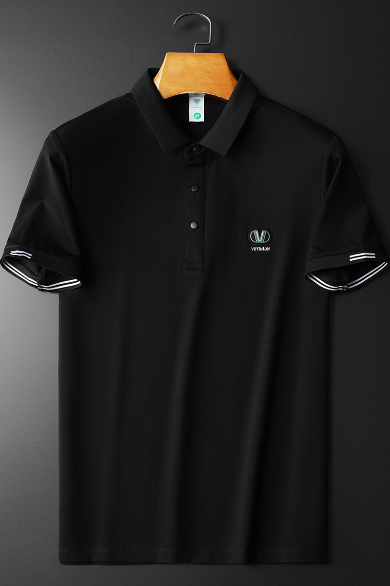 欧货高品质丝光棉2023夏季新款男士短袖POLO衫7635-P75白平铺,男装Polo衫,钱塘6009(原3017)