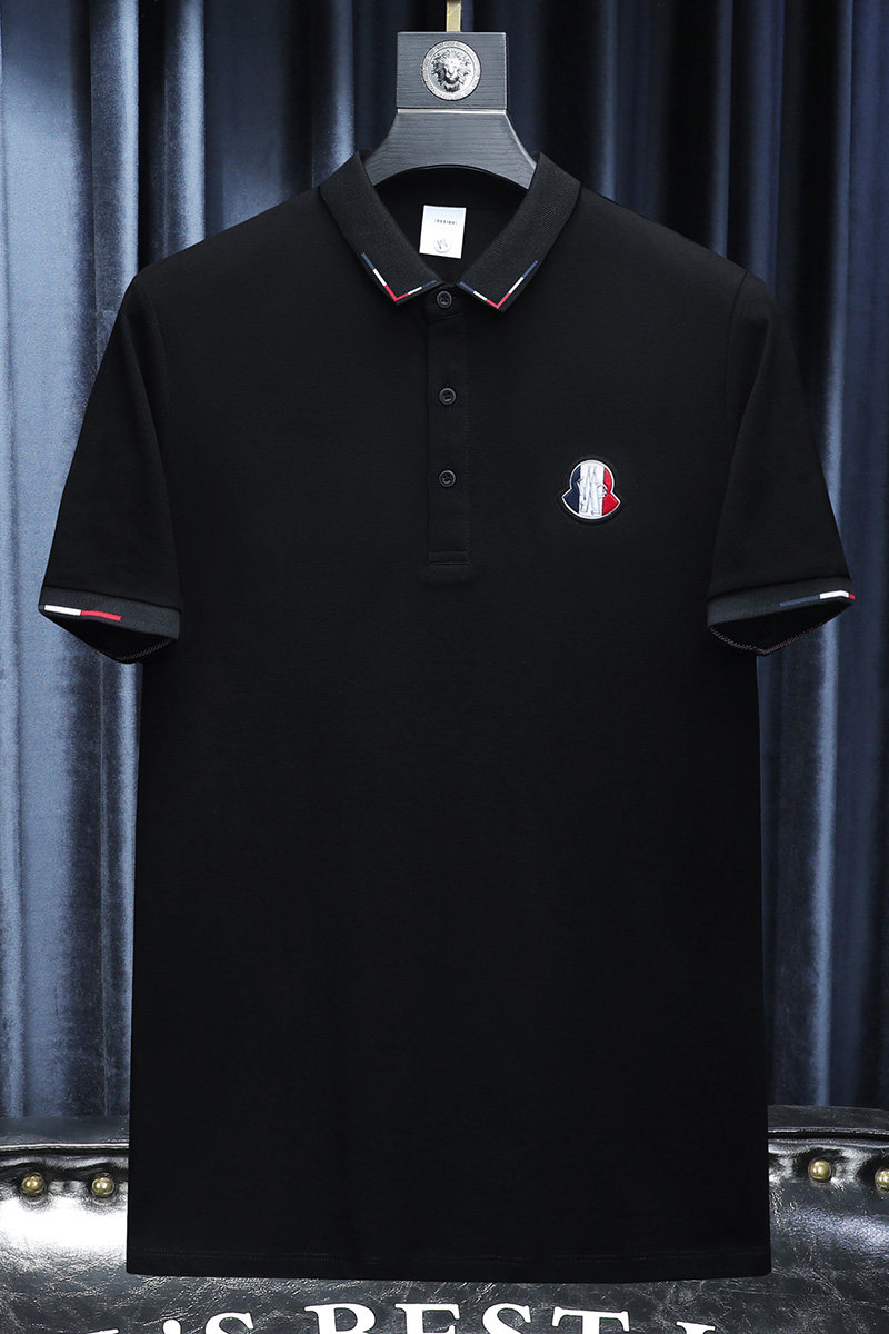 欧货高品质珠地棉2023夏季新款男士短袖POLO衫23825-P70黑沙发,男装Polo衫,钱塘6009(原3017)