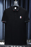欧货高品质珠地棉2023夏季新款男士短袖POLO衫23825-P70黑沙发，男装Polo衫，钱塘6009(原3017)