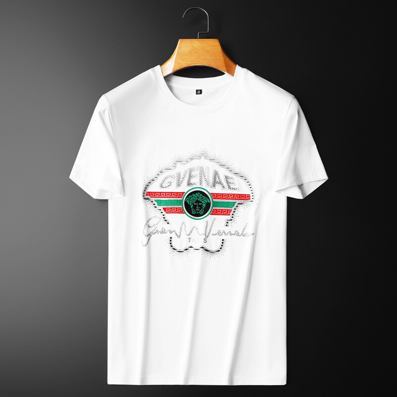 欧货高品质丝光棉2023夏季新款男士短袖T恤238803-P75白平铺，男装T恤，钱塘6009(原3017)