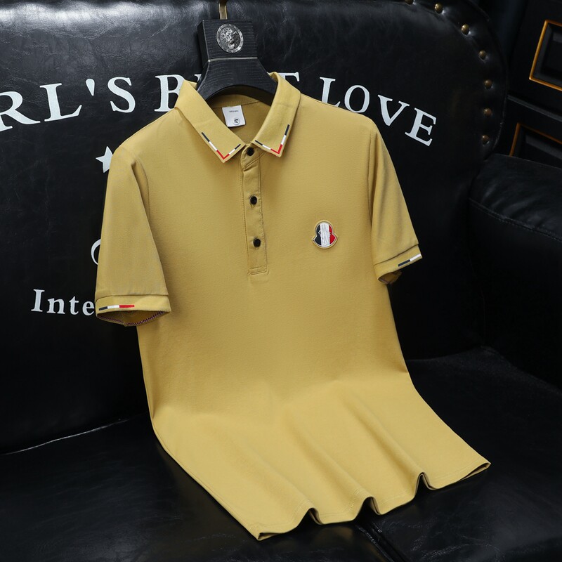欧货高品质珠地棉2023夏季新款短袖POLO衫23825-P70卡其沙发,男装Polo衫,钱塘6009(原3017)