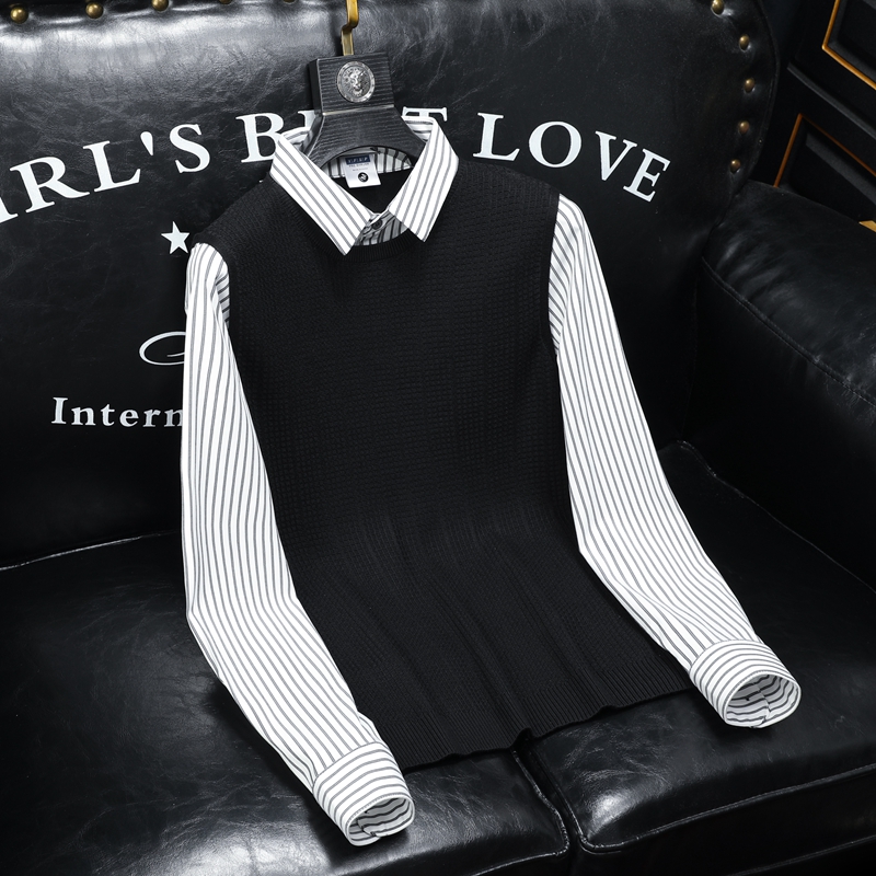 2023秋冬新款提花毛衣男士假两件QT30172818P115沙发黑色,男装针织衫/毛衣,钱塘6009(原3017) 2023秋冬新款提花毛衣男士假两件QT30172818P115沙发黑色,男装针织衫/毛衣,钱塘6009(原3017)