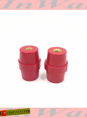 绝缘子红色sm-51 50mm绝缘固定桩m8/10支柱 低压绝缘柱 纺锥形bmc