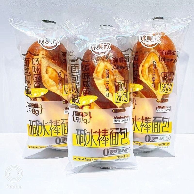 味美新欣碱水面包长条面包开心果味休闲零食早餐