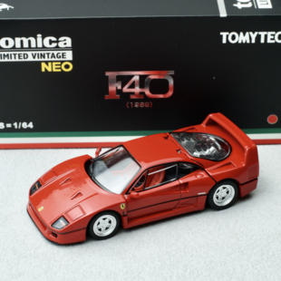 64汽车模型 tlv法拉利F40车模LV 89年式 多美卡TOMYTEC Ferrari