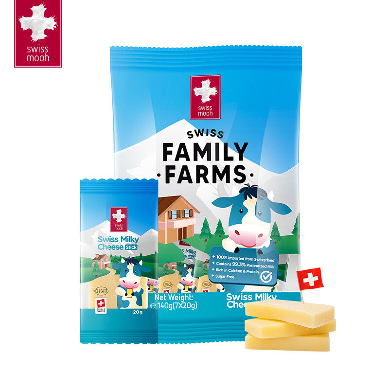 瑞慕瑞士进口牛乳多多奶酪棒 原味140g 1袋 天然原制奶酪儿童奶酪