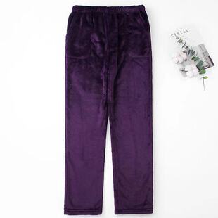 妈妈珊瑚绒居家秋裤中老年冬天保暖睡裤女婆婆加绒加厚休闲裤柔软