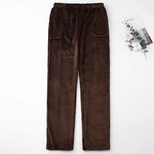 冬季奶奶可外穿睡裤女保暖法兰绒老人加厚松紧腰长裤老太太家居裤