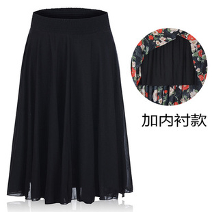 裙子老太太宽松大摆裙 老人中长款 夏季 奶奶防走光半身裙女外穿大码