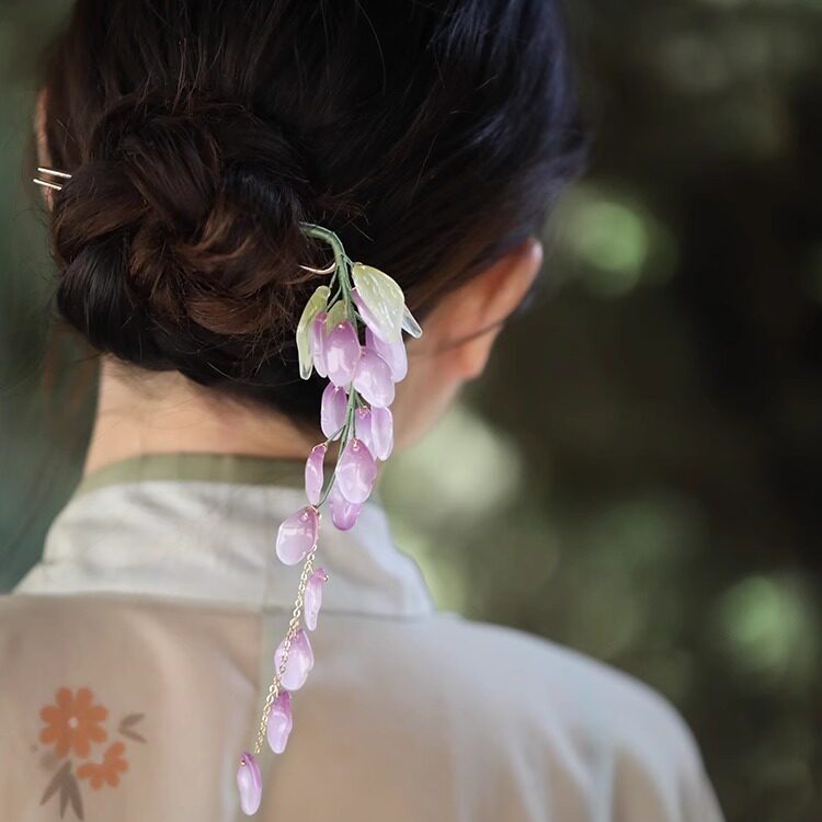 女款汉服流苏U型发簪子超仙图片