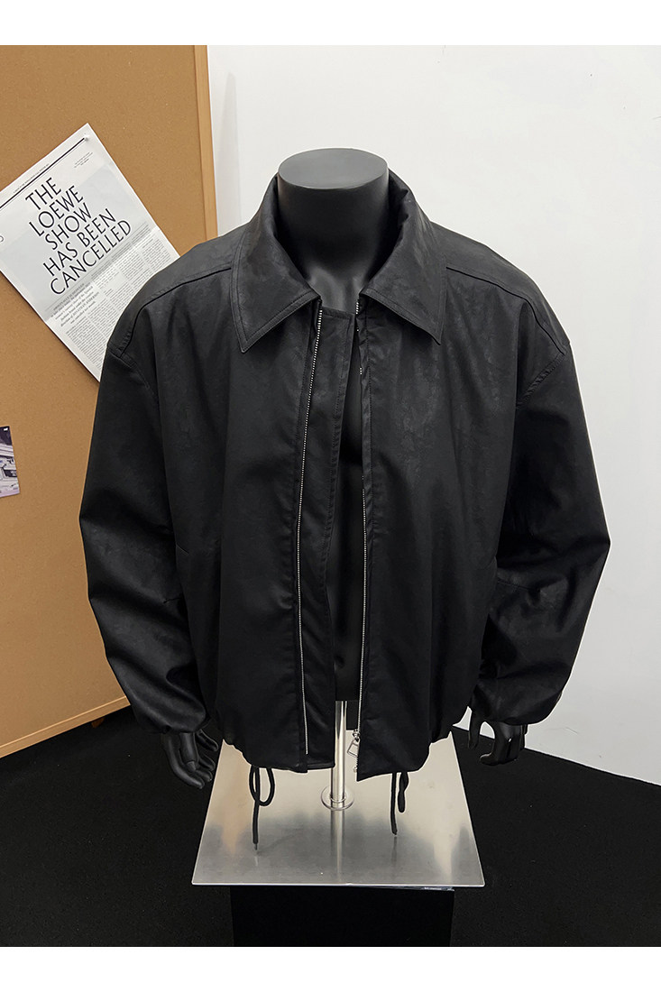 春季翻领皮夹克情侣休闲时尚炸街宽松潮流百搭男1401-JK2503-P80,男装夹克,星座1401