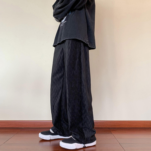 港风秋季新款男士宽松阔腿直筒潮老爹裤灯芯绒1401-K011-P45控69