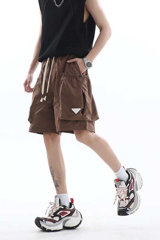 高品质夏季新款港风宽松五分男士工装短裤潮款1401-DK74-P30控48,男装牛仔裤,星座1401