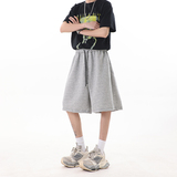 夏季新高品质港风宽松直筒休闲短裤运动五分裤1401-DK86-P35现货，男装牛仔裤，星座1401