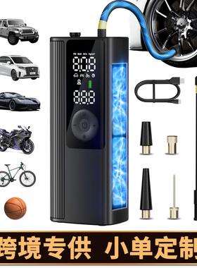 跨境Inflators车载充气泵小型便携照明迷你汽车轮胎自行车打气筒