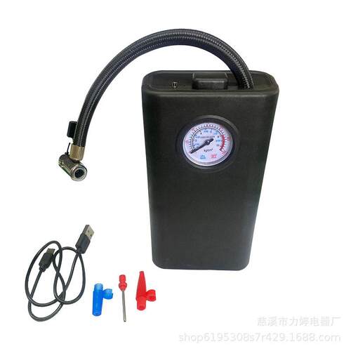 方形款式车载打气泵USB款手持便携式打气筒电动轮胎充气泵