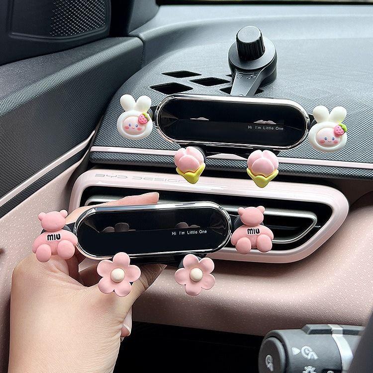 车载支架侧风口静音卡通稳固不掉可爱女神款车内饰用品支撑架