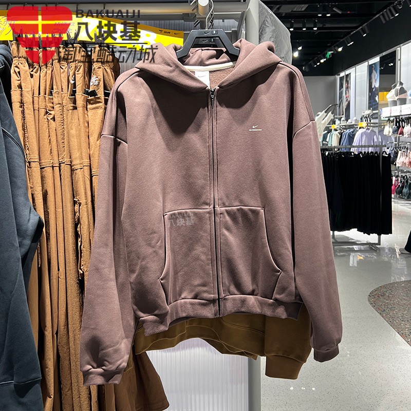 耐克男复古运动加绒连帽夹克外套