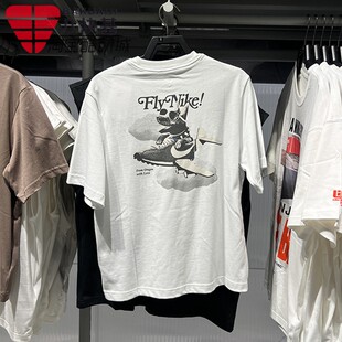 Nike耐克女装2026夏背面印花图案刺绣小勾宽松短袖T恤 IR7589-121