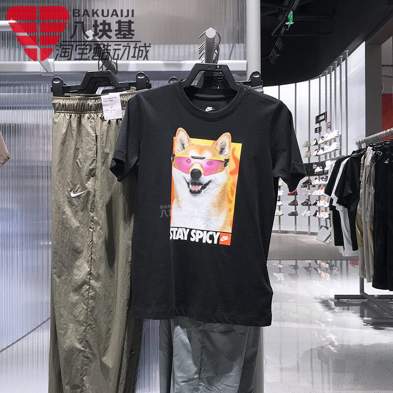Nike耐克男女大童装2025夏季卡通印花时尚宽松短袖T恤 HV5206-010