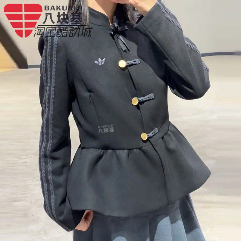 三叶草女新中式花苞收腰修身外套