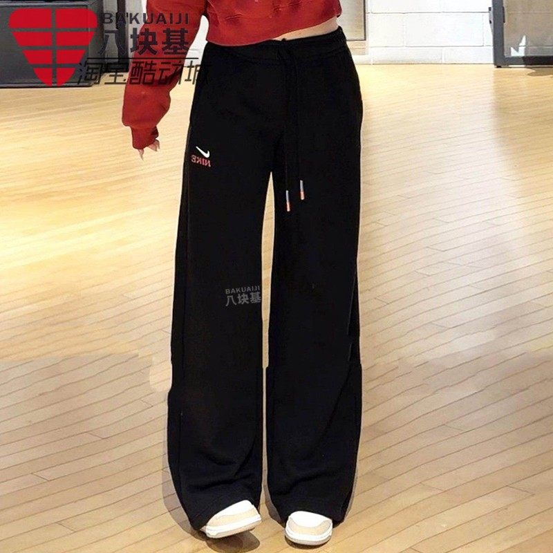 耐克女裤2026春新年款CNY针织刺绣宽松阔腿裤直筒长裤 IQ3829-010,运动服/休闲服装,运动长裤,淘宝优惠券,粉丝福利购,淘宝优惠卷