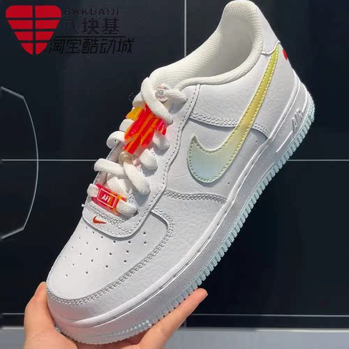 耐克大童鞋空军一号炫彩休闲板鞋