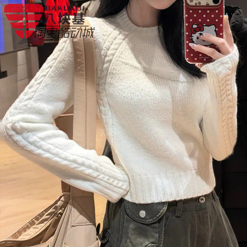 耐克女装羊毛卫衣短款针织毛衣